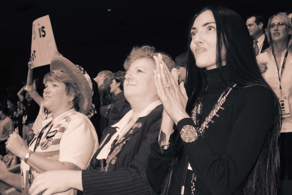 The Republican faithful at the 2004 National Convention in New York City.